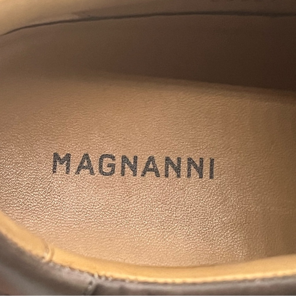 Magnanni Lace Up Sneaker - Gray Leather - Size 13 - Picture 10 of 11